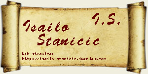 Isailo Staničić vizit kartica